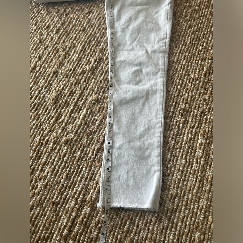Seven7 white high waisted skinny stretch cropped jean - Picture 8 of 10